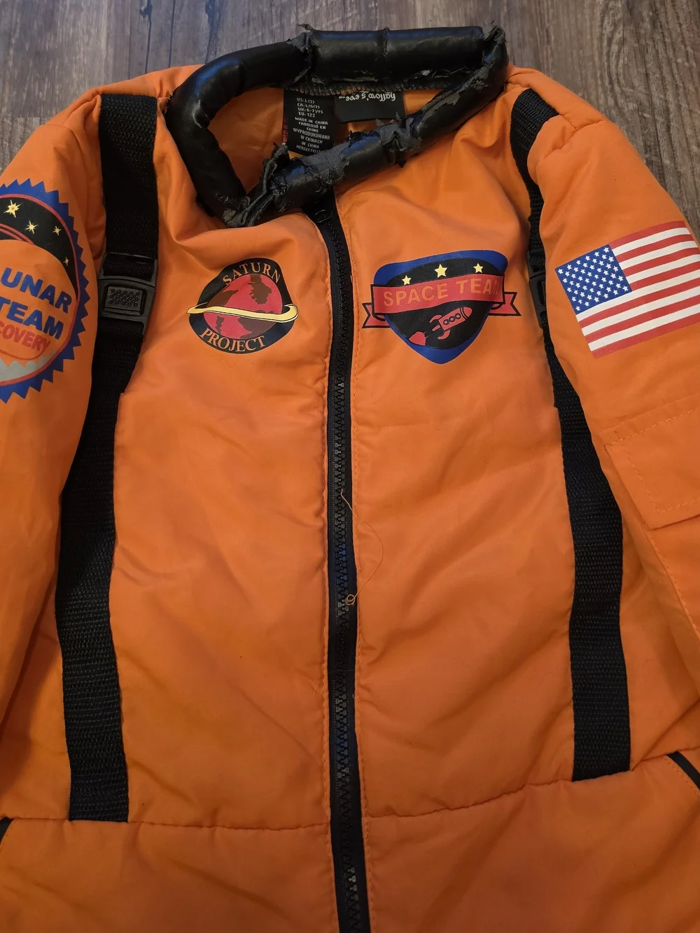 Kids Hallow’s Eve Orange Astronaut Space Suit Costume Jumpsuit – Size L (7)